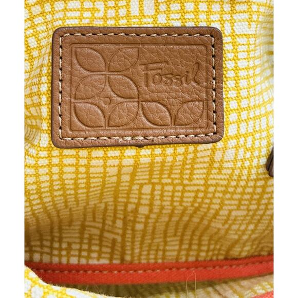 Fossil City Birds Coated Canvas /Leather Tote Shoulder Bag Dble Strap Large Fun - Picture 4 of 9